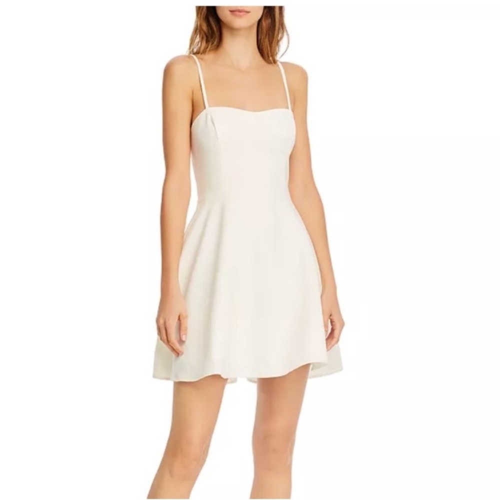 [NEW] French Connection Whisper Ivory White Mini Dress - Size 8